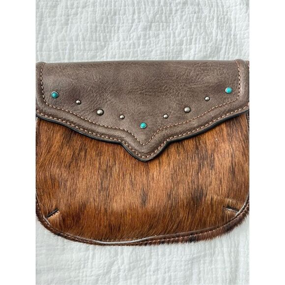 Tony Lama Western Brindle Cowhide Hair Wristlet Wallet NEW NWT - Picture 2 of 5